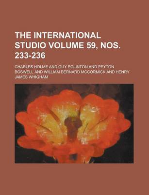 Book cover for The International Studio Volume 59, Nos. 233-236