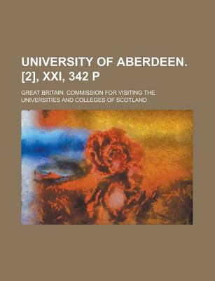 Book cover for University of Aberdeen. [2], XXI, 342 P