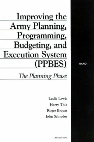 Cover of Improving the Army Planning, Programme, Budgeting