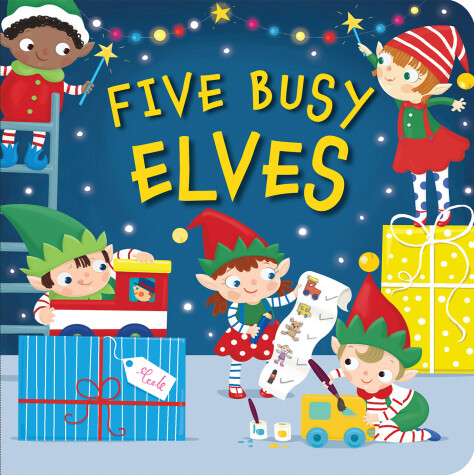 Book cover for Five Busy Elves