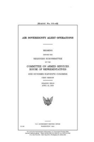 Cover of Air sovereignty alert operations