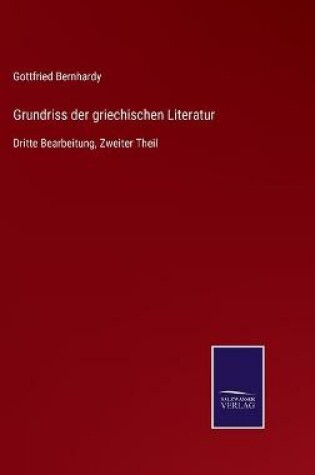 Cover of Grundriss der griechischen Literatur