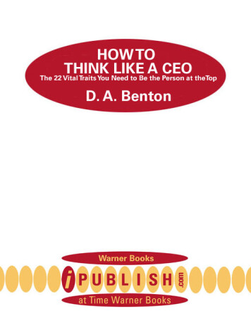 Book cover for How to Think Like a CEO