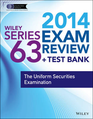 Cover of Wiley Series 63 Exam Review 2014 + Test Bank