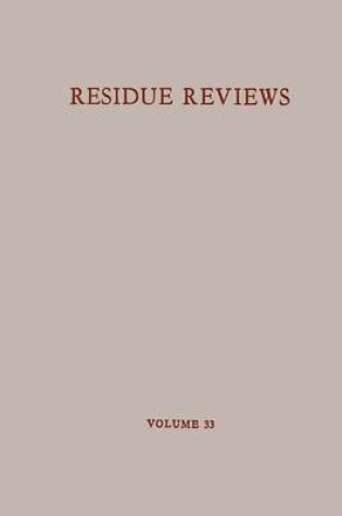 Cover of Residue Reviews/Ruckstandsberichte