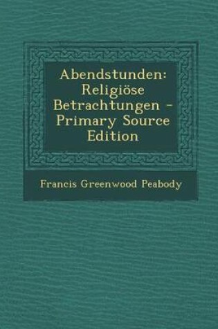 Cover of Abendstunden