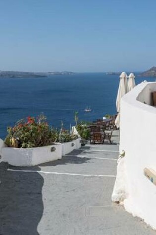 Cover of Website Password Organizer Path Along the Sea in Santorini, Greece