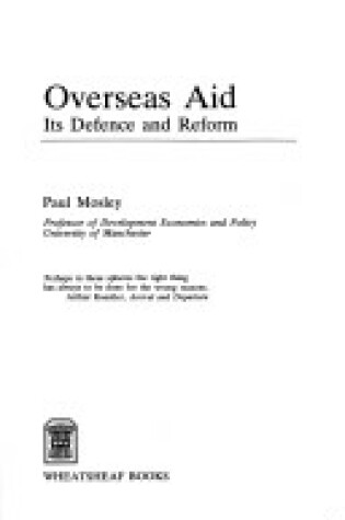 Cover of Overseas Aid