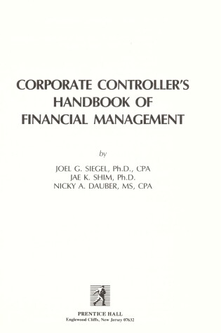 Cover of Corporate Financial Management