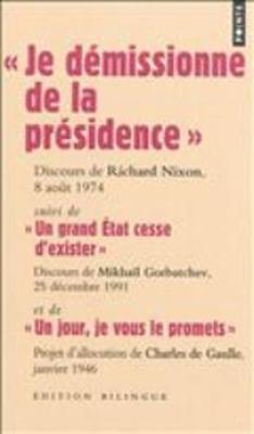 Book cover for Je demissionne de la presidence