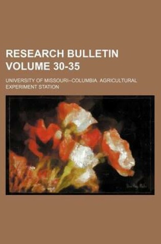 Cover of Research Bulletin Volume 30-35