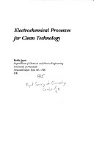 Cover of Electrochemical Processes For Clean Technology