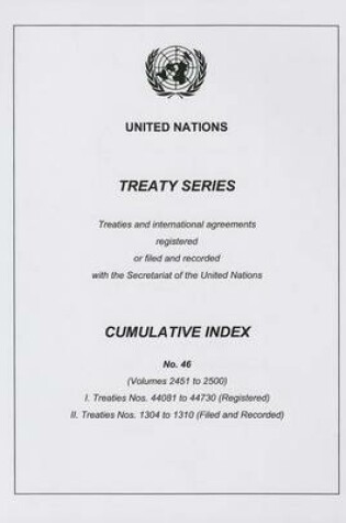 Cover of Treaty Series Cumulative Index No. 46