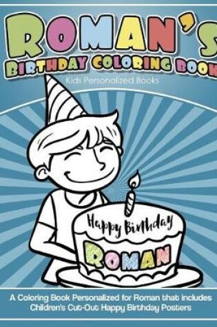 Cover of Roman's Birthday Coloring Book Kids Personalized Books