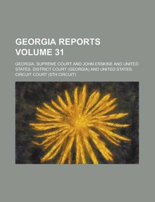 Book cover for Georgia Reports Volume 31