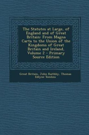 Cover of The Statutes at Large, of England and of Great Britain