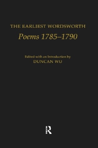 Cover of The Earliest Wordsworth