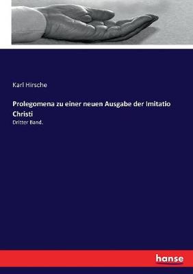 Book cover for Prolegomena zu einer neuen Ausgabe der Imitatio Christi