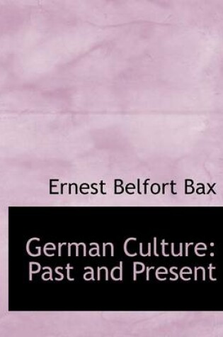 Cover of German Culture Past and Present