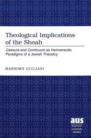 Cover of Theological Implications of the Shoah