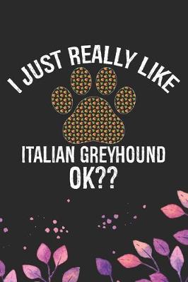 Book cover for I Just Really Like Italian Greyhound Ok?