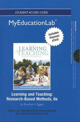 Cover of NEW MyLab Education with Pearson eText -- Standalone Access Card -- for Learning and Teaching