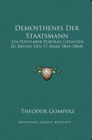 Cover of Demosthenes Der Staatsmann