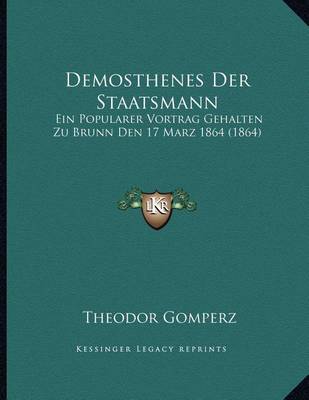 Book cover for Demosthenes Der Staatsmann