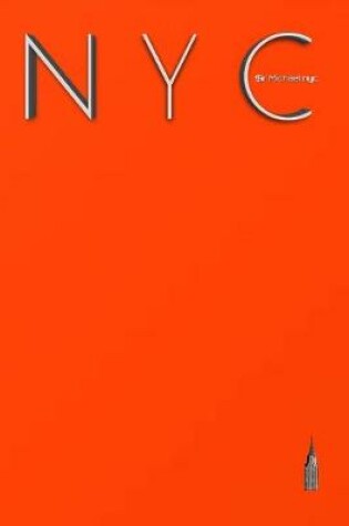 Cover of NYC Chrysler building bright orange grid style page notepad $ir Michael limited edition