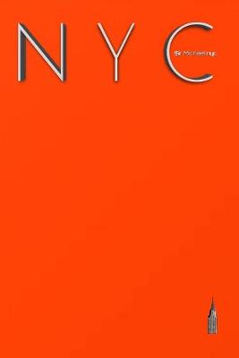 Book cover for NYC Chrysler building bright orange grid style page notepad $ir Michael limited edition