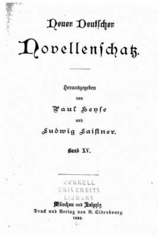 Cover of Neuer deutscher novellenschatz - Banx XV