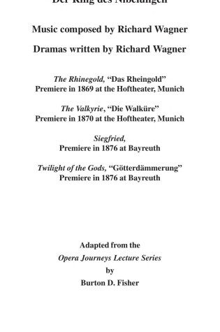 Cover of Exploring Wagner's the Ring of the Nibelung