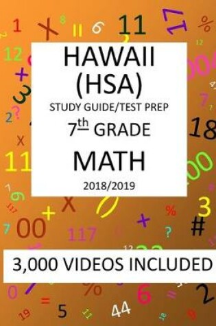 Cover of 7th Grade HAWAII HSA, 2019 MATH, Test Prep