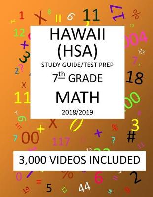 Book cover for 7th Grade HAWAII HSA, 2019 MATH, Test Prep