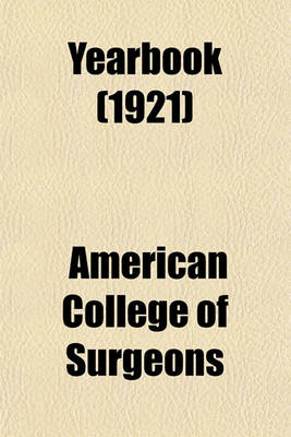 Book cover for Yearbook (1921)