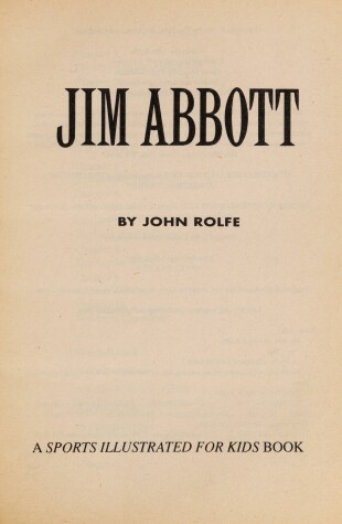 Book cover for Jim Abbott