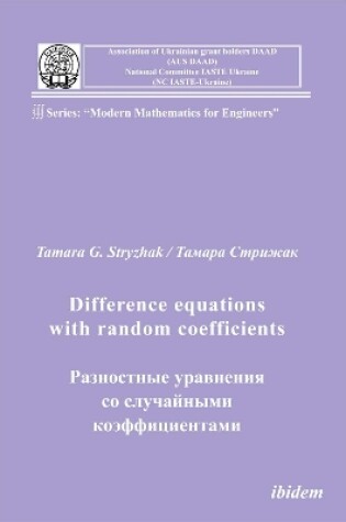 Cover of Difference equations with random coefficients.