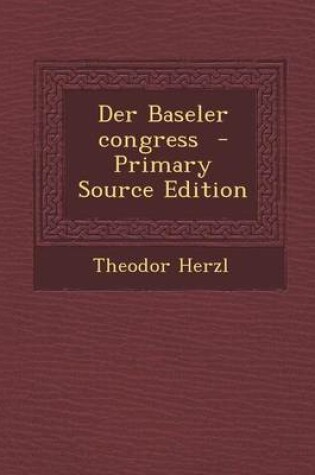 Cover of Der Baseler Congress