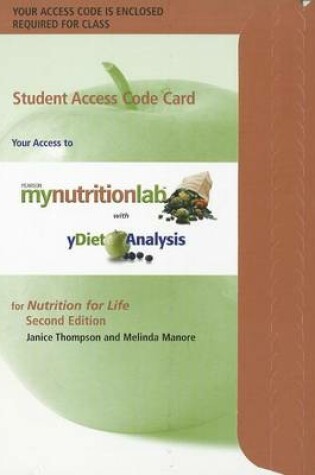 Cover of MyNutritionLab with MyDietAnalysis Student Access Code Card for Nutrition for Life
