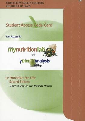 Book cover for MyNutritionLab with MyDietAnalysis Student Access Code Card for Nutrition for Life