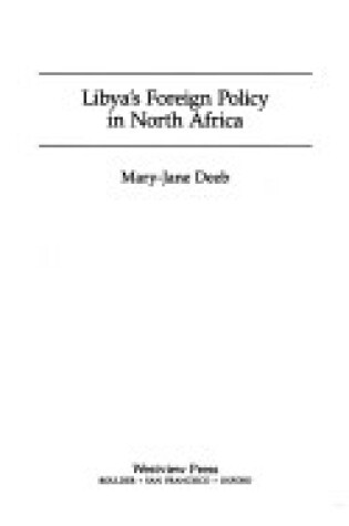 Cover of Libya's Foreign Policy In North Africa