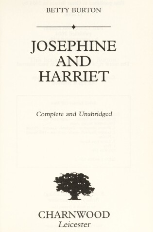 Cover of Josephine And Harriet