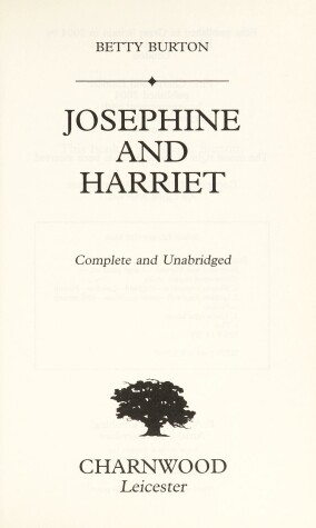 Book cover for Josephine And Harriet