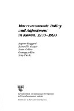 Cover of Macroeconomic Policy and Adjustment in Korea, 1970-90