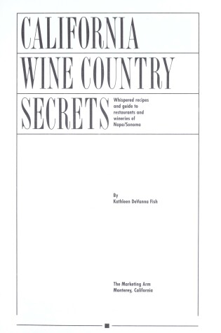 Cover of California Wine Country Secrets