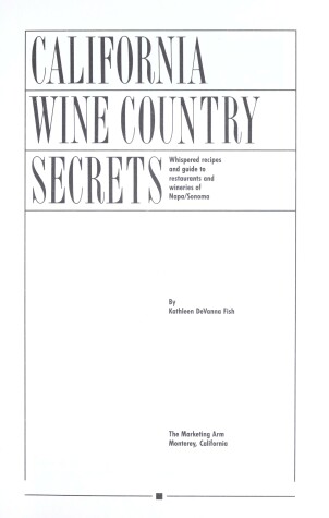 Book cover for California Wine Country Secrets