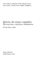 Book cover for Historia del Ensayo Argentino