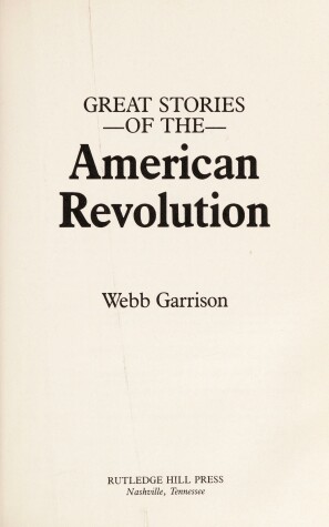 Book cover for Great Stories of the American Revolution