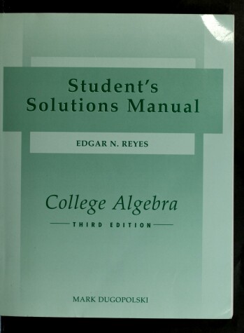 Book cover for Student's Solutions Manual