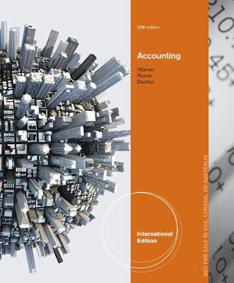 Book cover for Accounting, International Edition